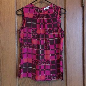 Trina Turk silk sleeveless blouse size small